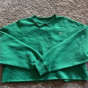 Green Long Sleeve Polo Shirt